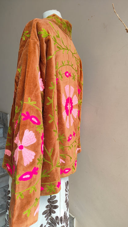 Giacca Boho con Tasche Laterali