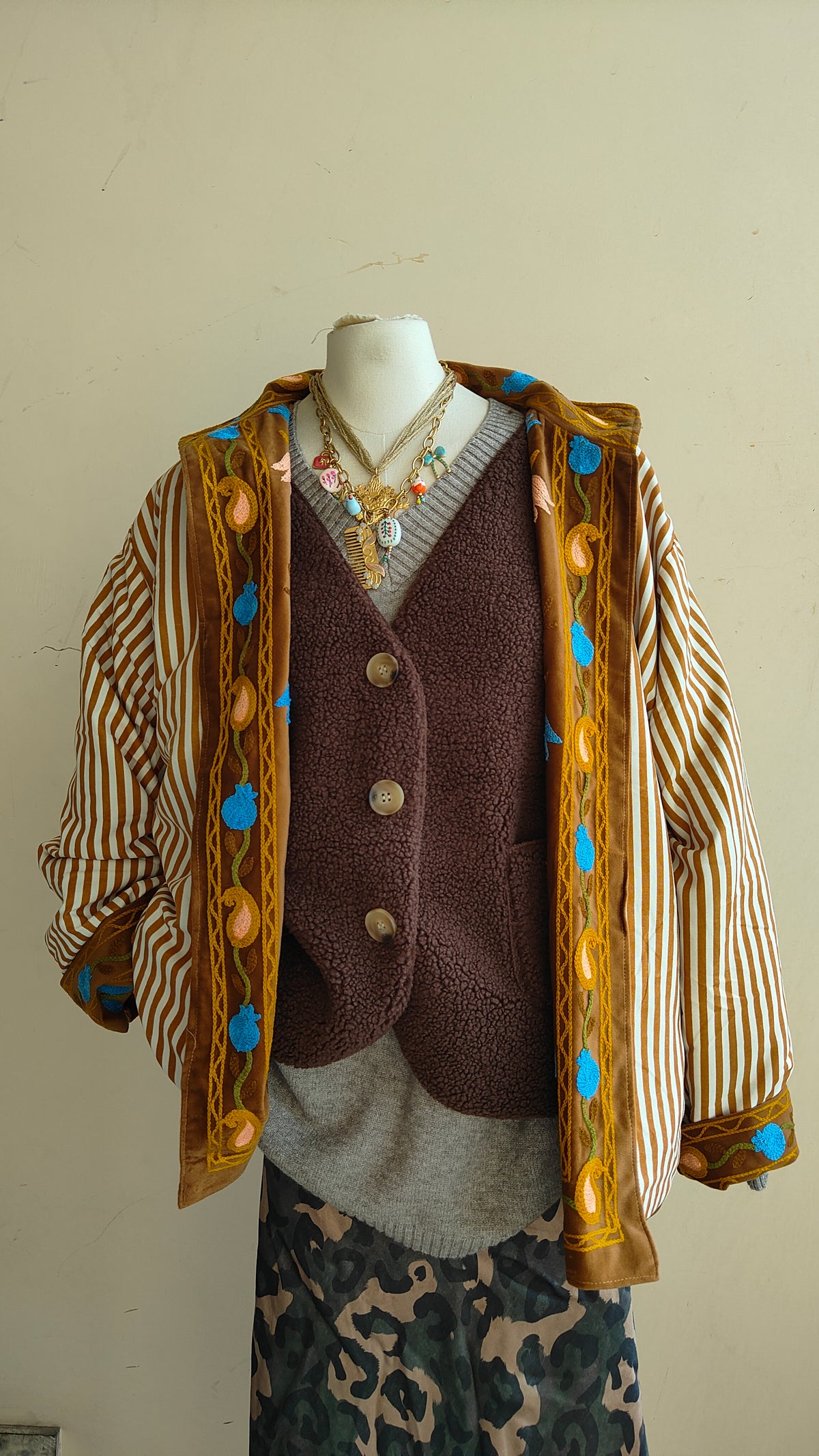 Giacca Boho con Tasche Laterali