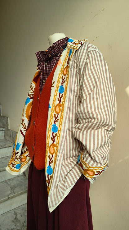 Giacca Boho con Tasche Laterali