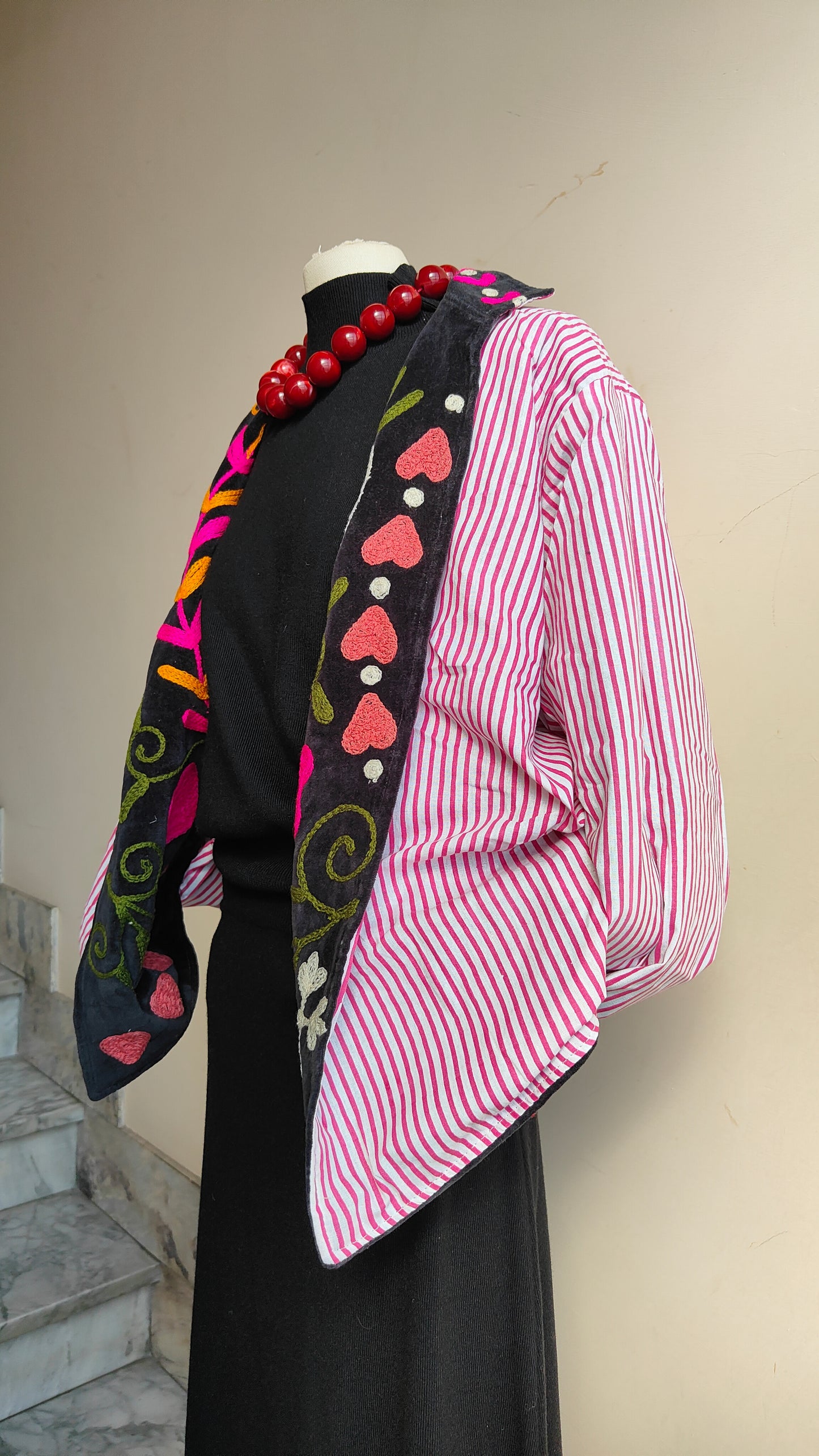 Giacca Boho con Tasche Laterali