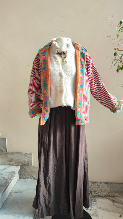 Giacca Boho con Tasche Laterali