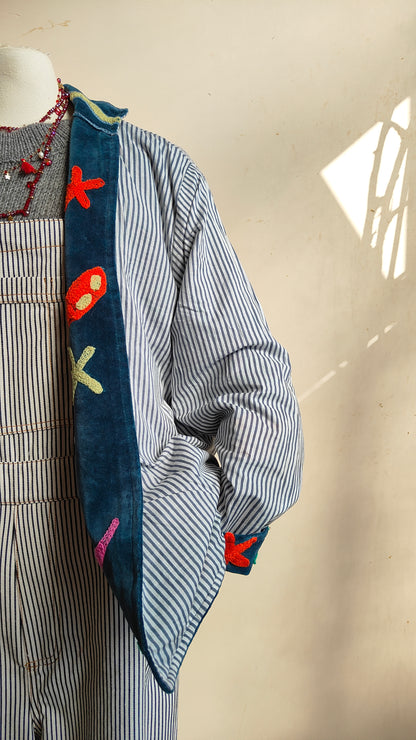 Giacca Boho con Tasche Laterali