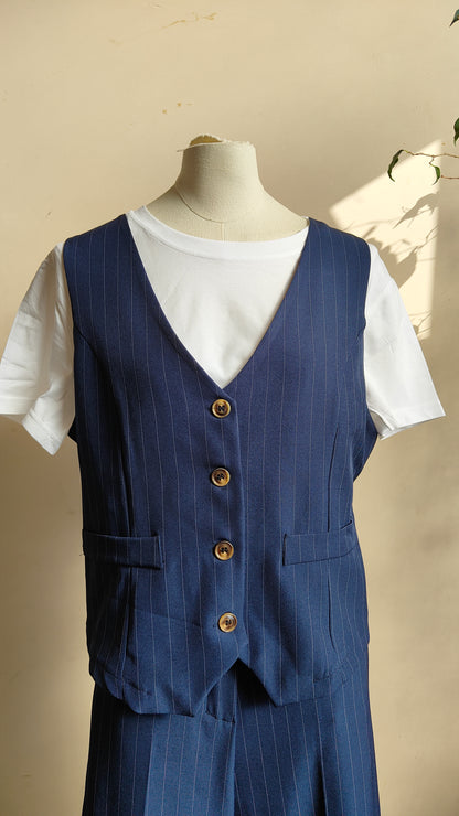 Completo gilet gessato