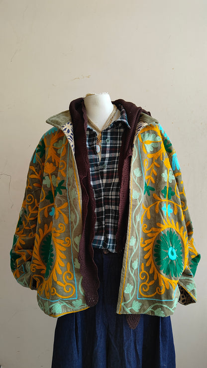 Giacca Boho con Tasche Laterali