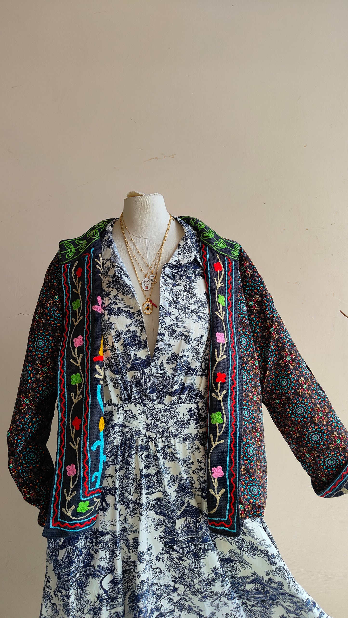 Giacca Boho tasche Canapa