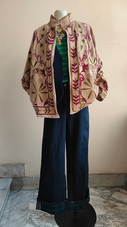 Giacca Boho con Tasche Laterali