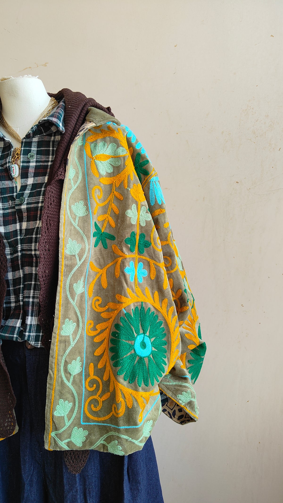 Giacca Boho con Tasche Laterali
