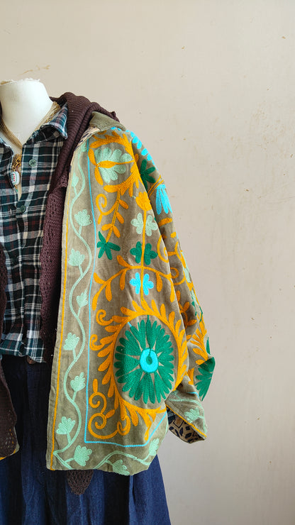 Giacca Boho con Tasche Laterali