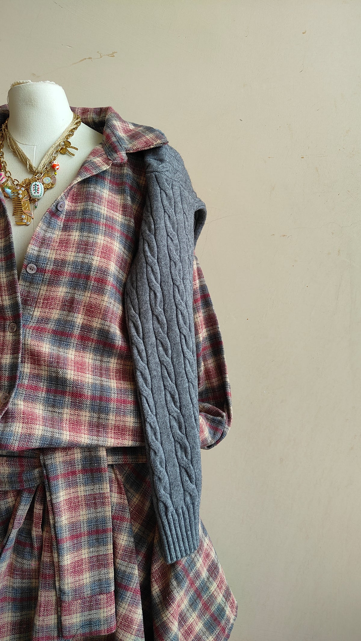 COMPLETO CHECK – CAMICIA & GONNA ASIMMETRICA