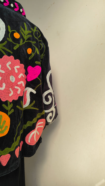 Giacca Boho con Tasche Laterali