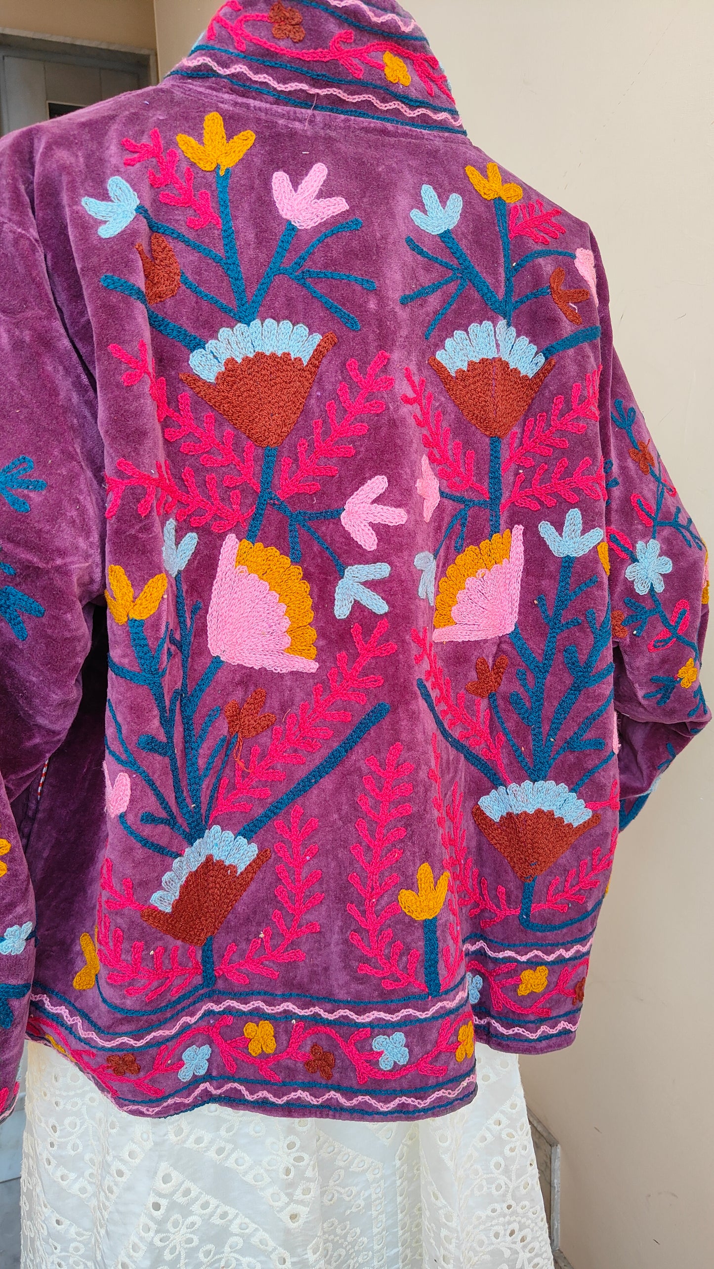 Giacca Boho con Tasche Laterali