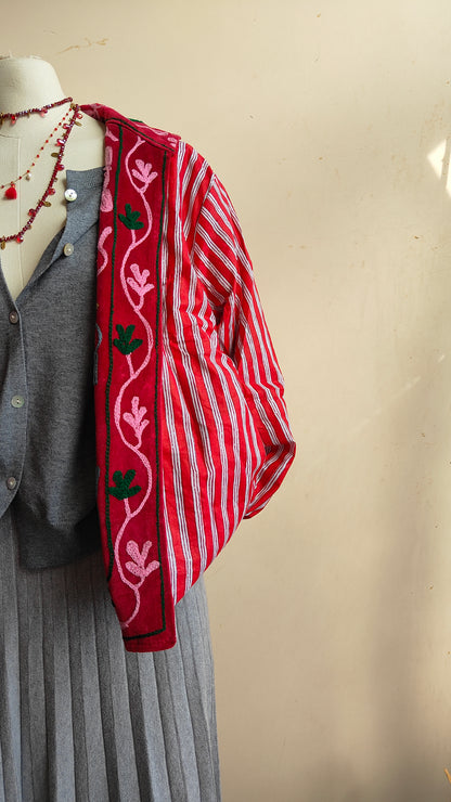 Giacca Boho con Tasche Laterali