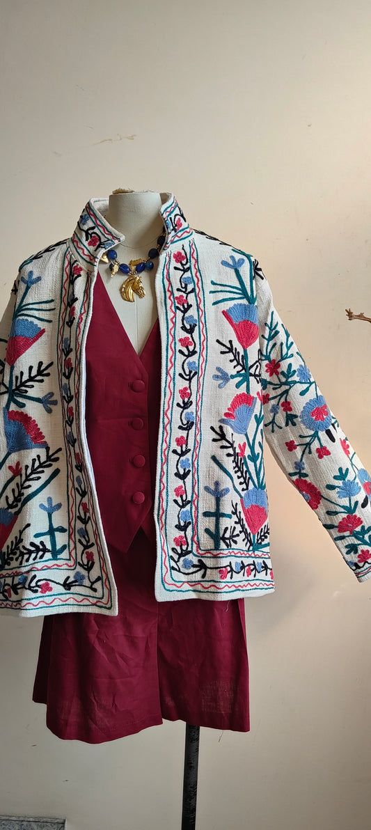 Giacca Boho tasche Canapa