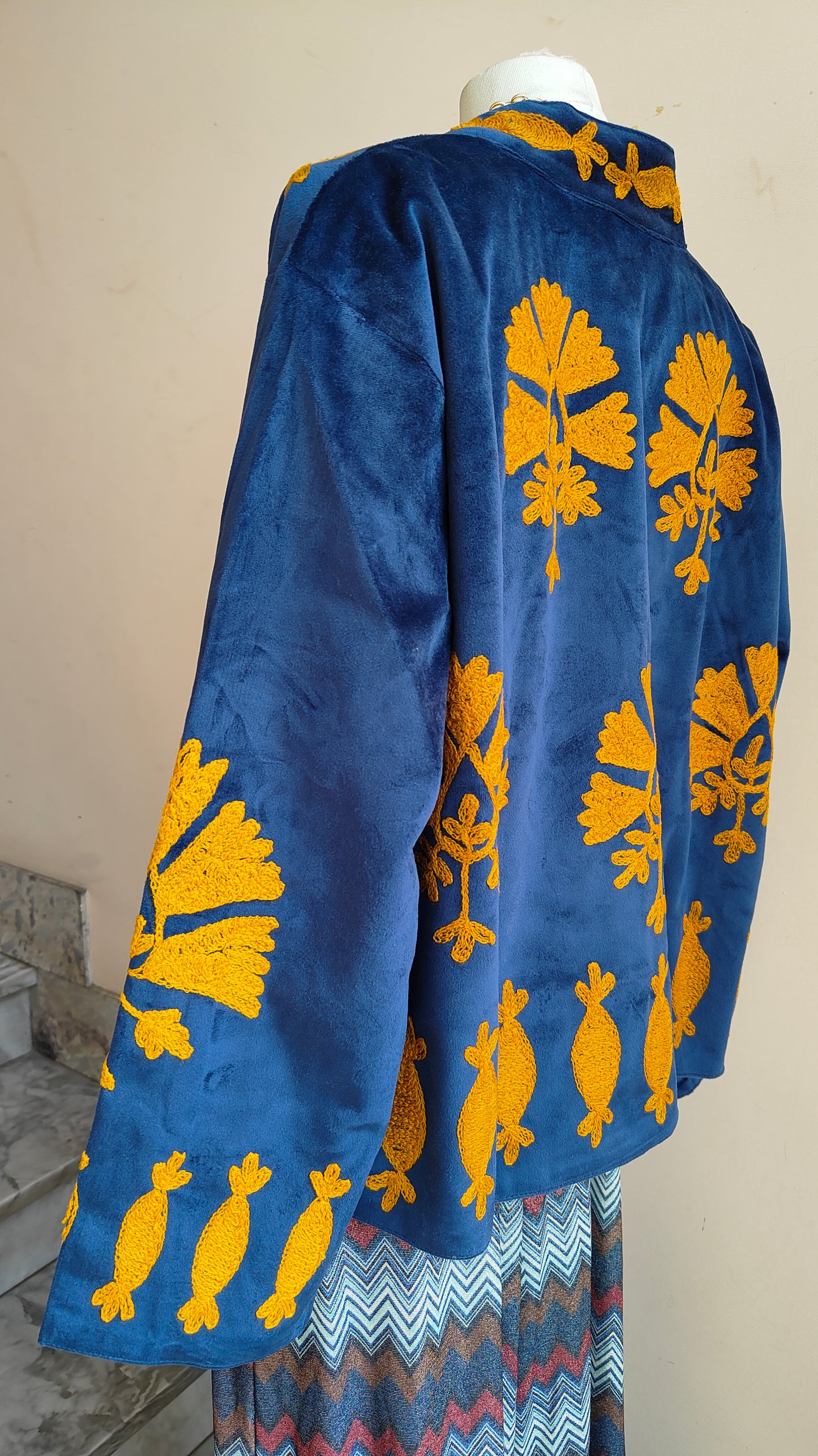 Giacca Boho con Tasche Laterali