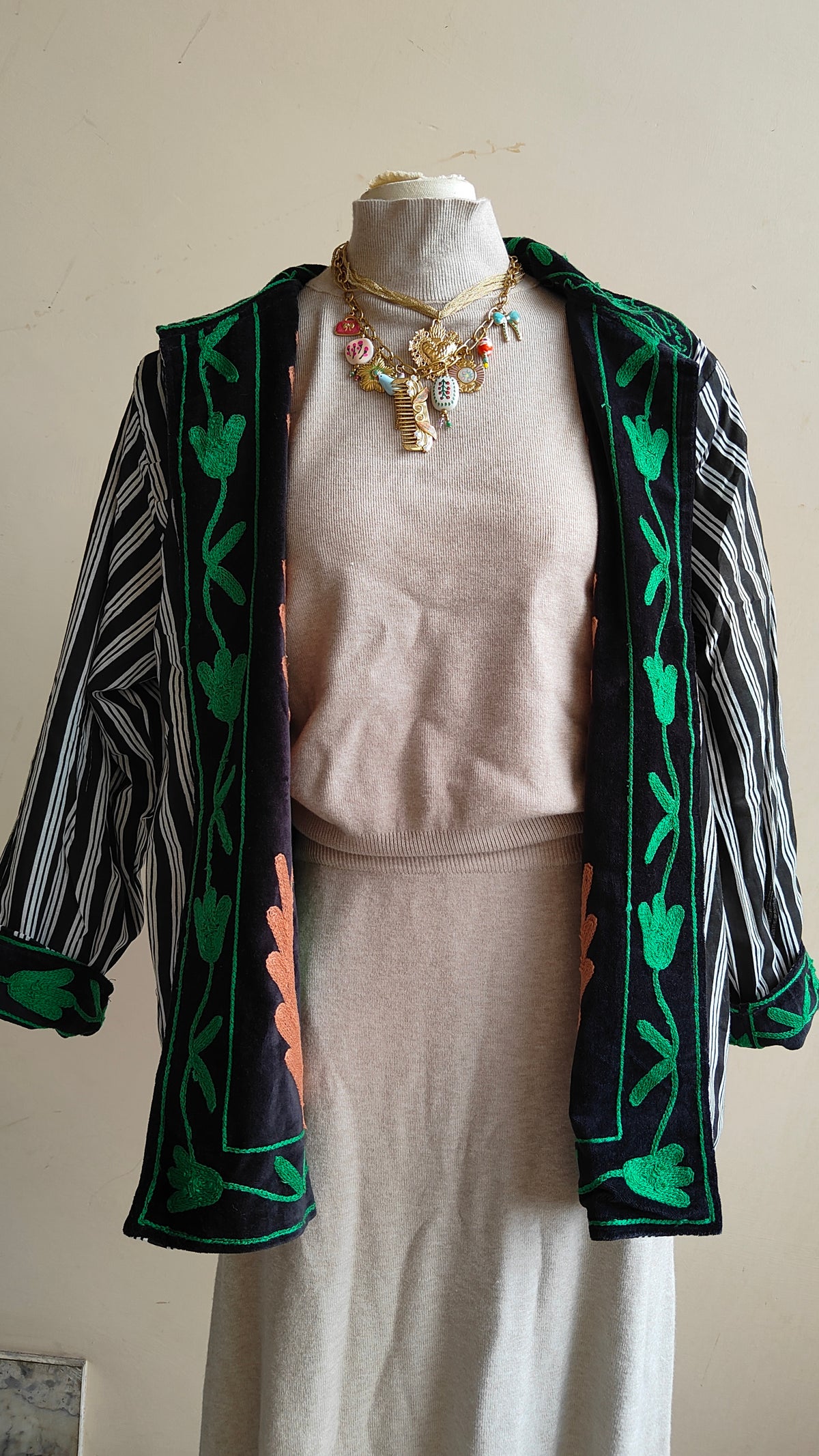 Giacca Boho con Tasche Laterali