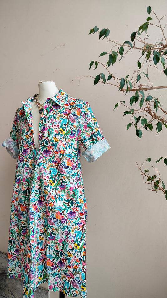Camicia-abito Botanica