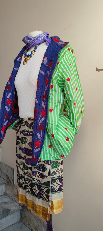 Giacca Boho tasche Canapa