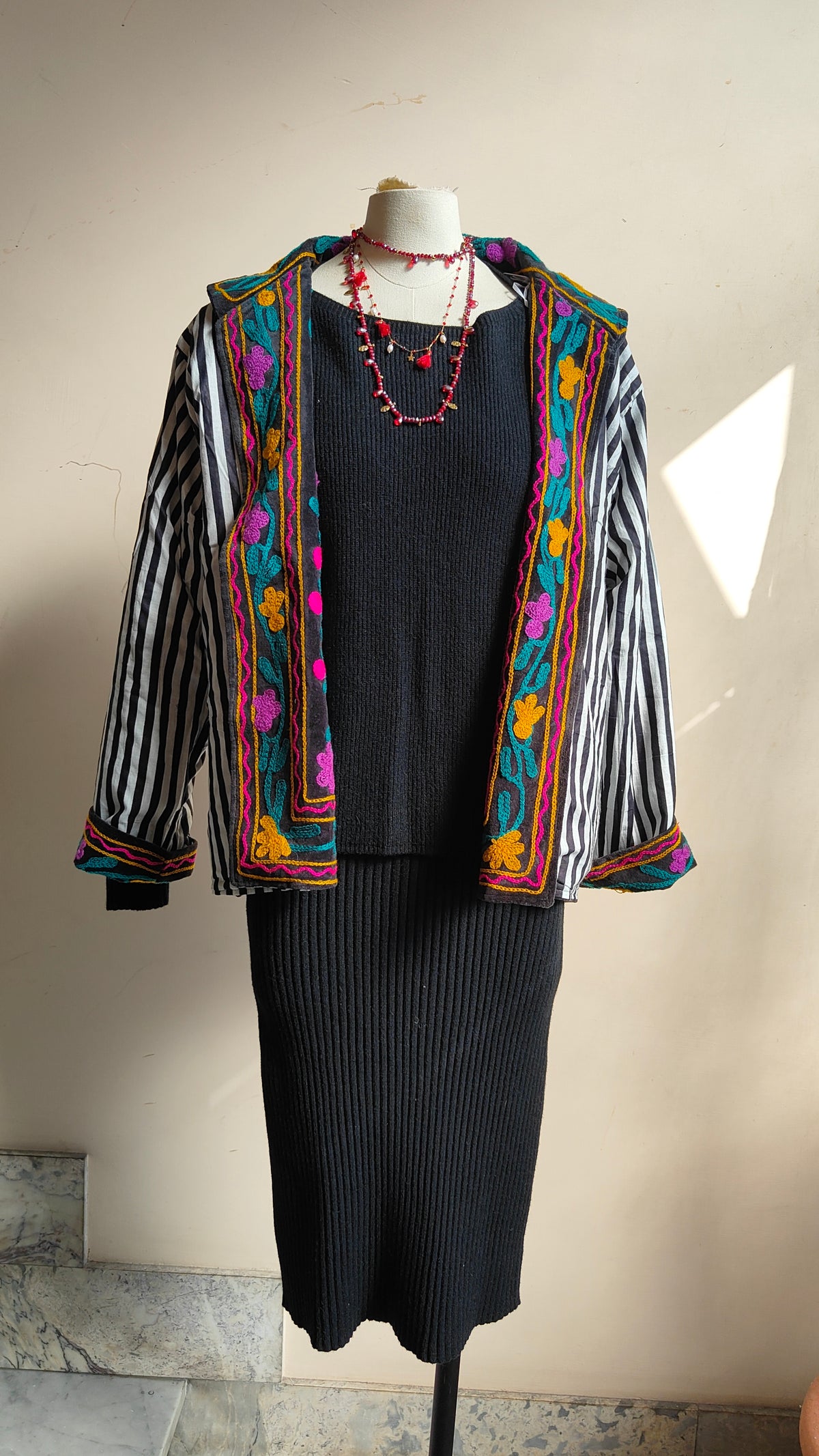 Giacca Boho con Tasche Laterali
