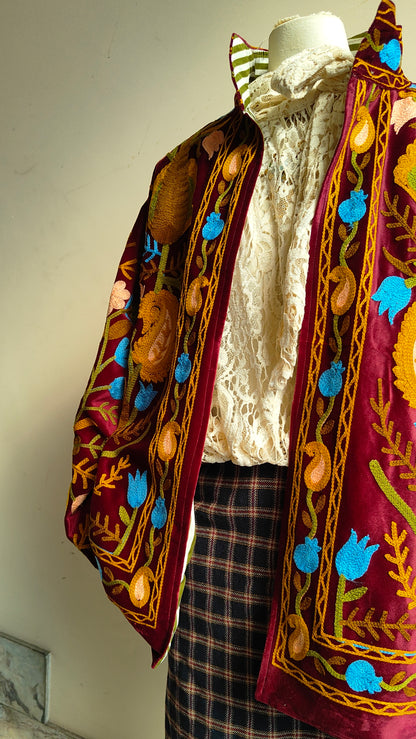Giacca Boho con Tasche Laterali