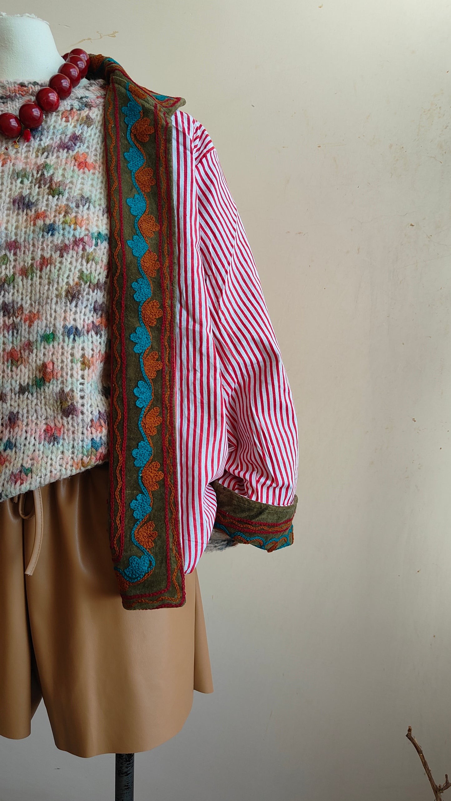 Giacca Boho con Tasche Laterali