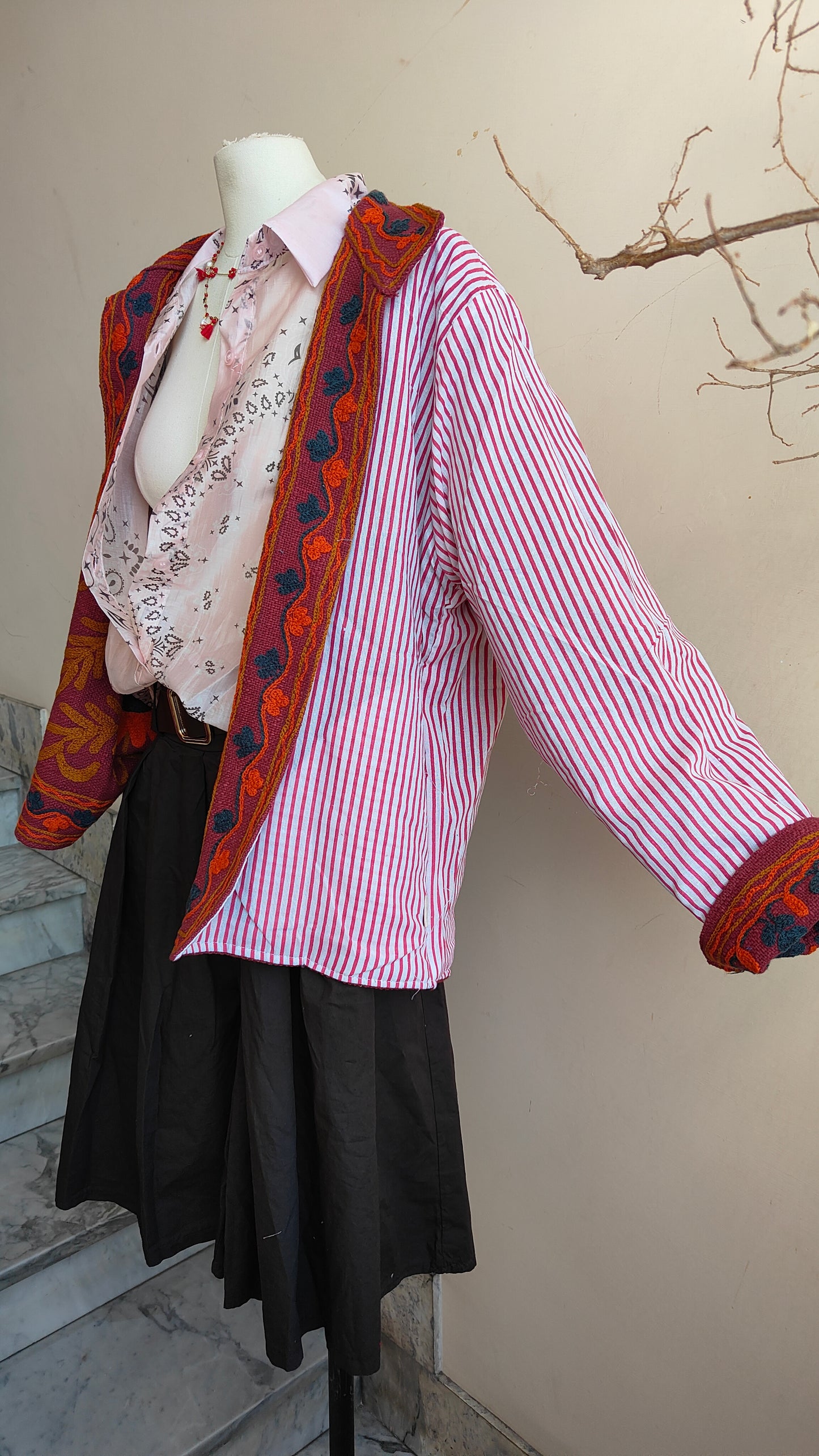 Giacca Boho tasche Canapa