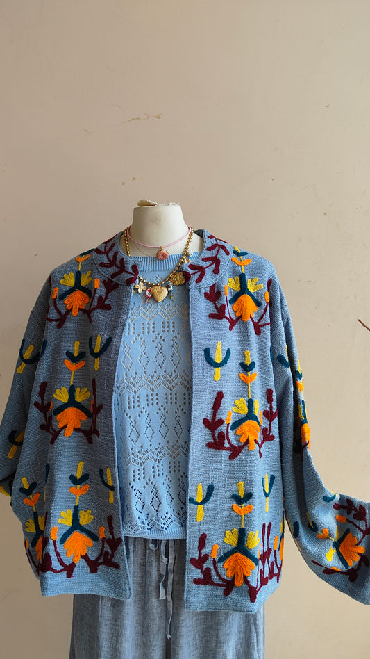 Giacca Boho tasche Canapa