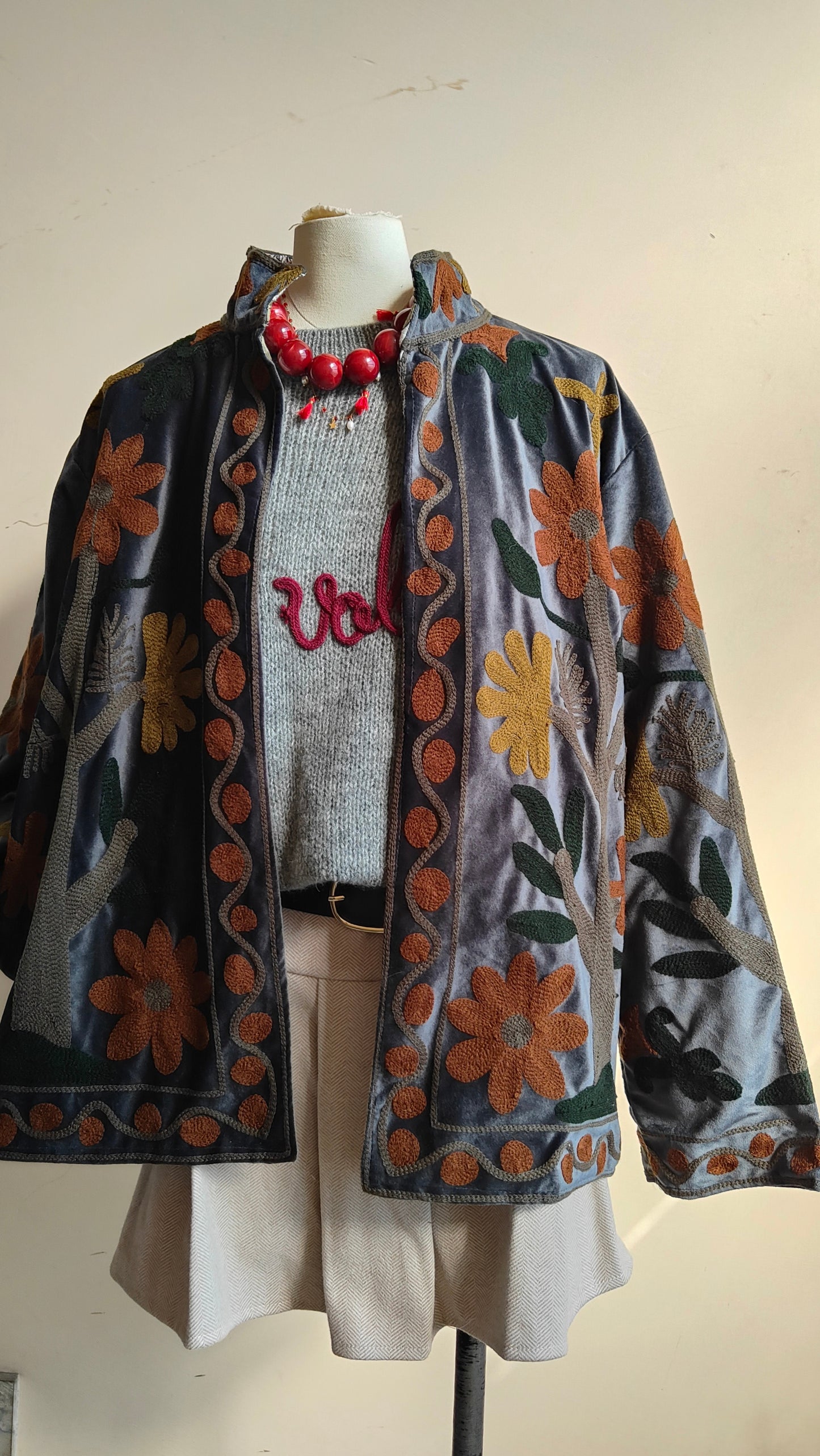 Giacca Boho con Tasche Laterali