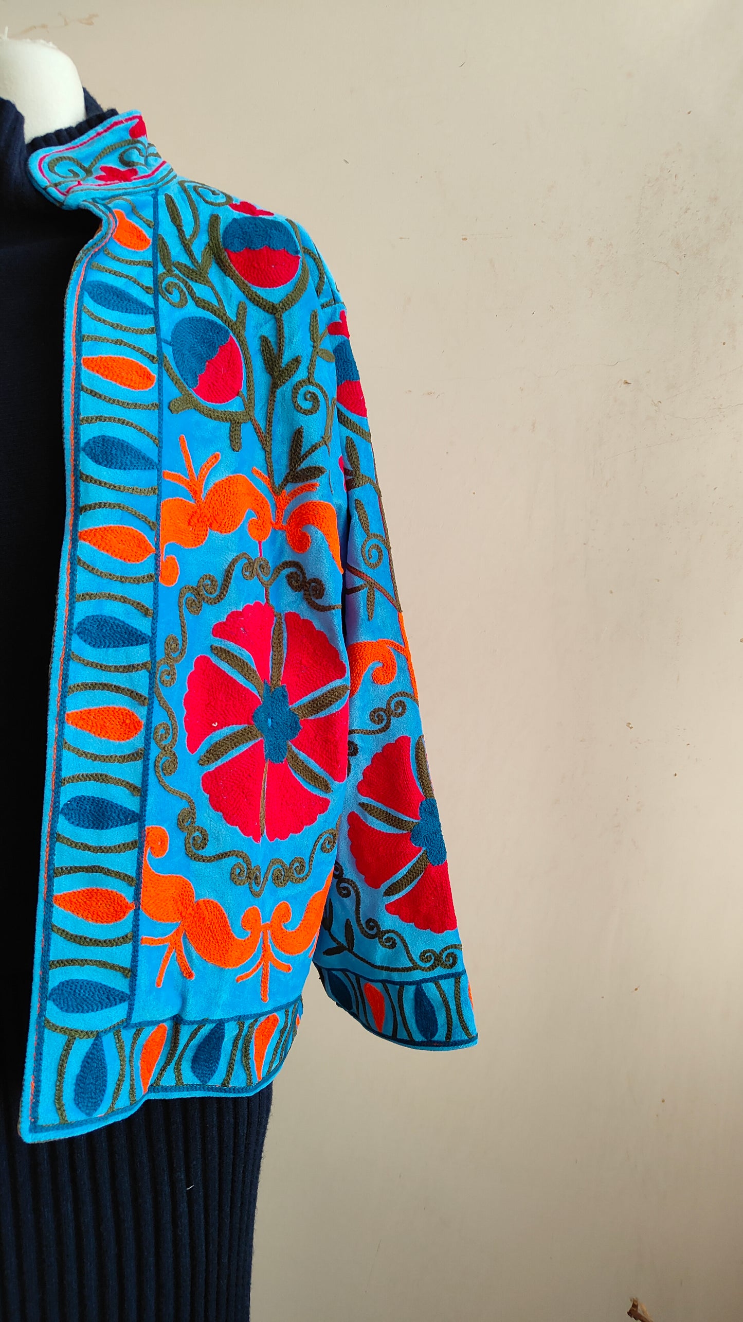 Giacca Boho con Tasche Laterali
