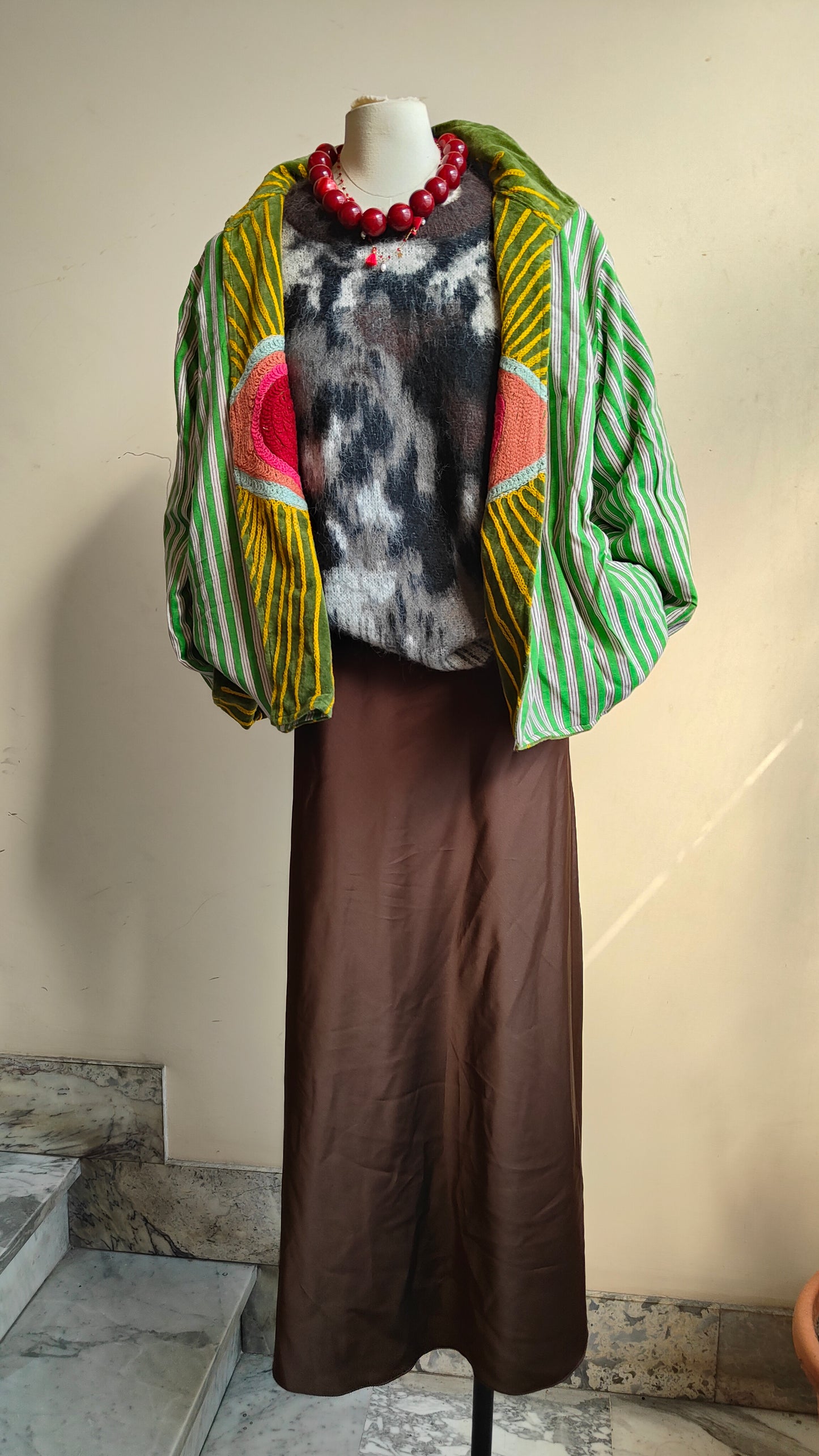 Giacca Boho con Tasche Laterali