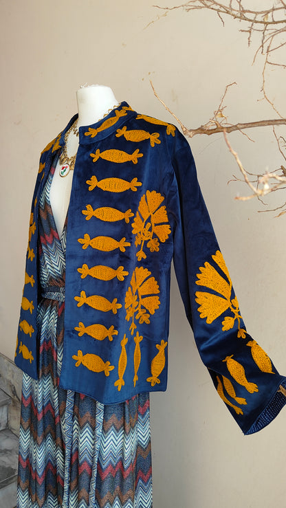 Giacca Boho con Tasche Laterali