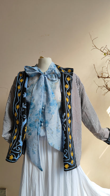Giacca Boho con Tasche Laterali