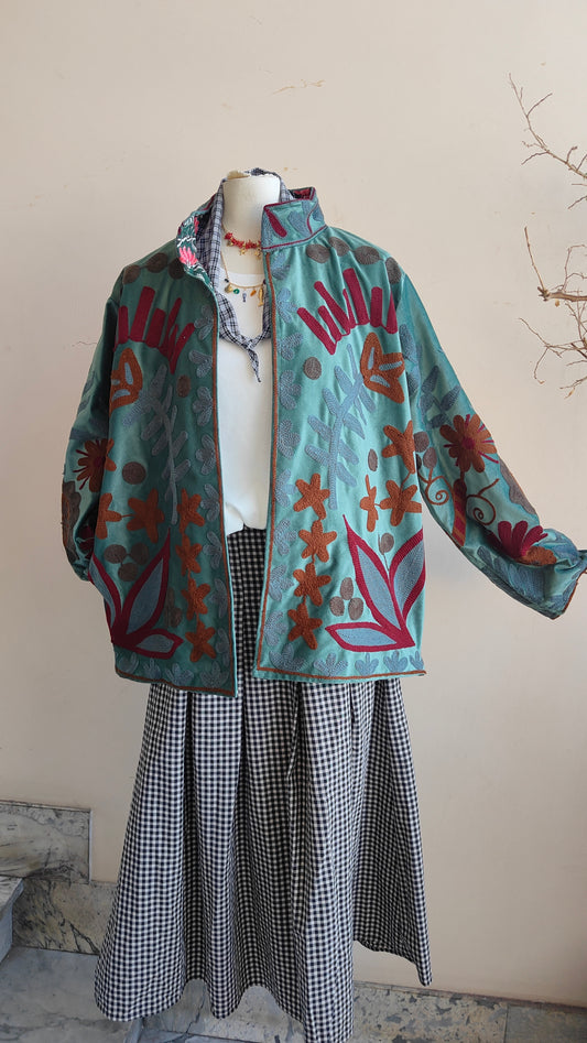 Giacca Boho con Tasche Laterali