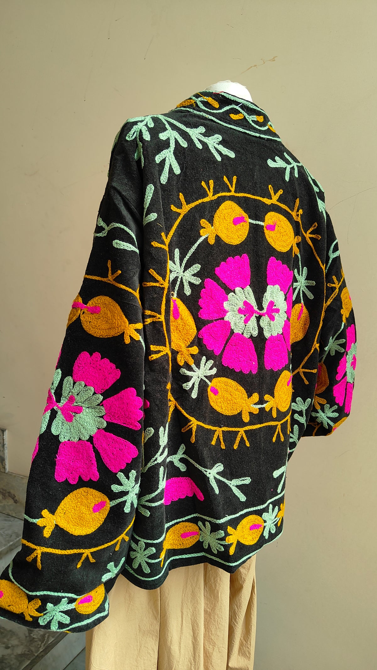 Giacca Boho con Tasche Laterali