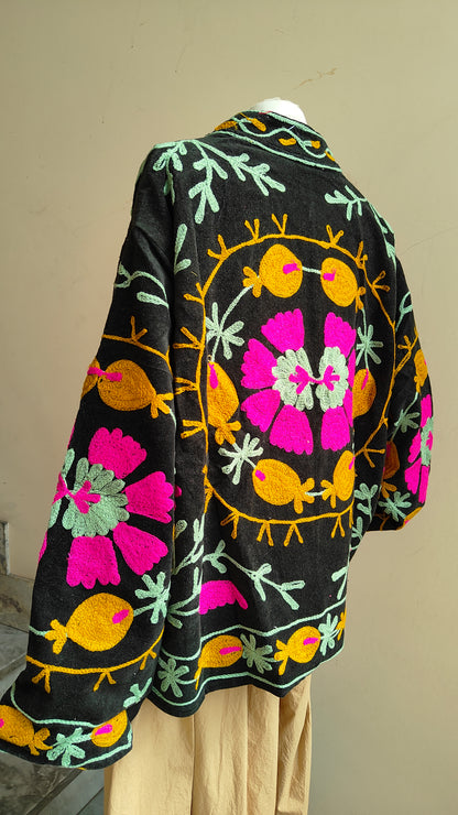 Giacca Boho con Tasche Laterali