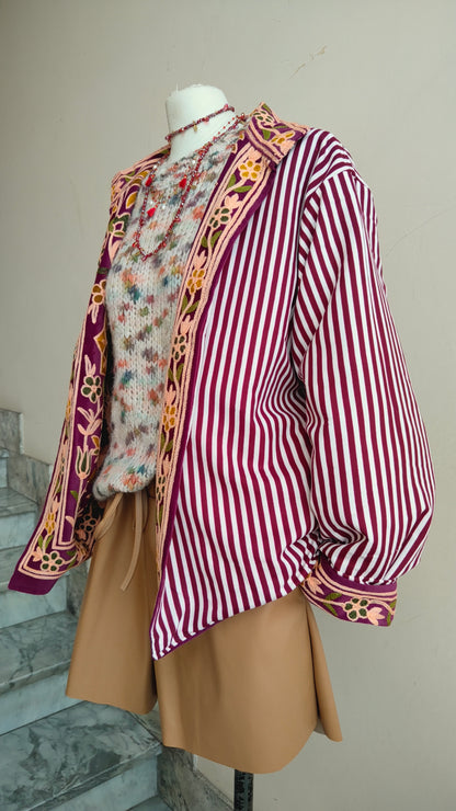 Giacca Boho con Tasche Laterali