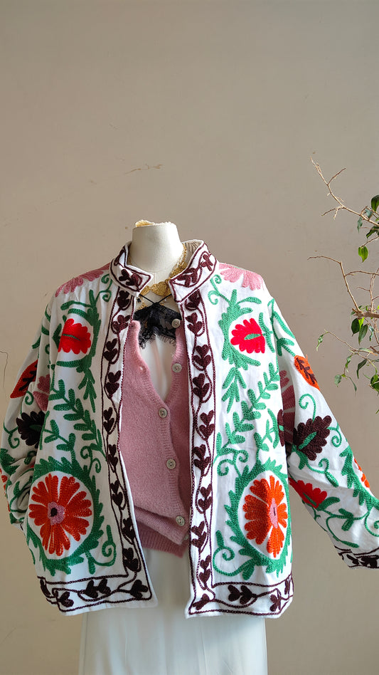 Giacca Boho con Tasche Laterali