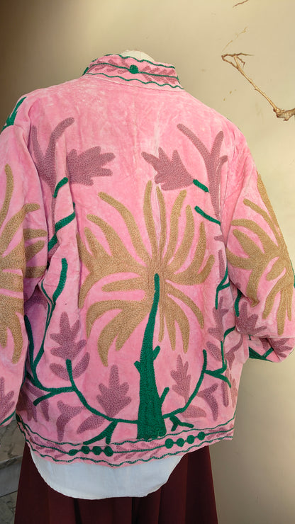 Giacca Boho con Tasche Laterali