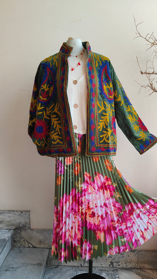 Giacca Boho con Tasche Laterali