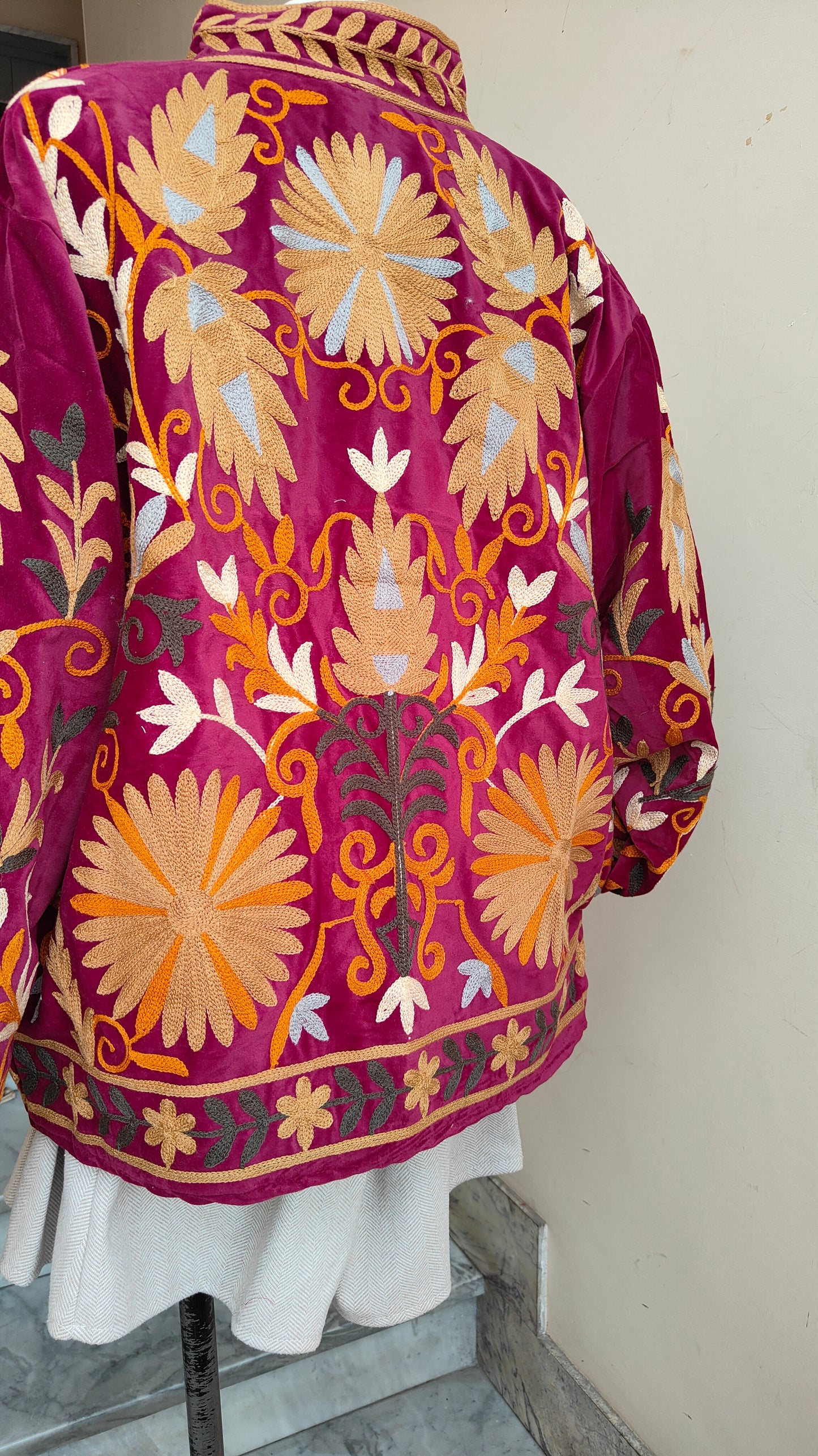 Giacca Boho con Tasche Laterali