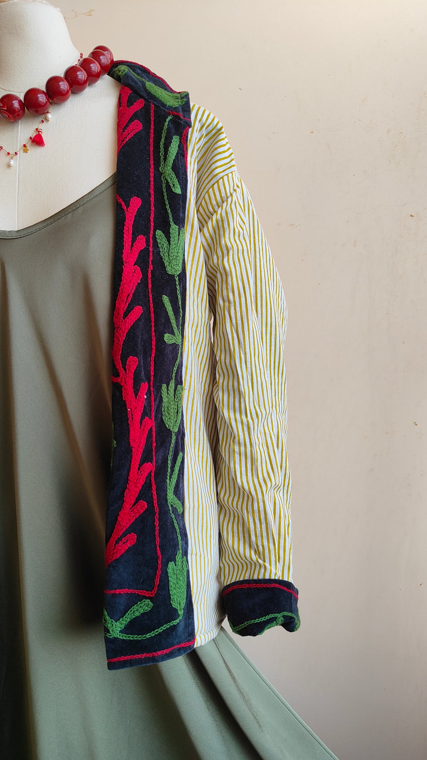 Giacca Boho con Tasche Laterali