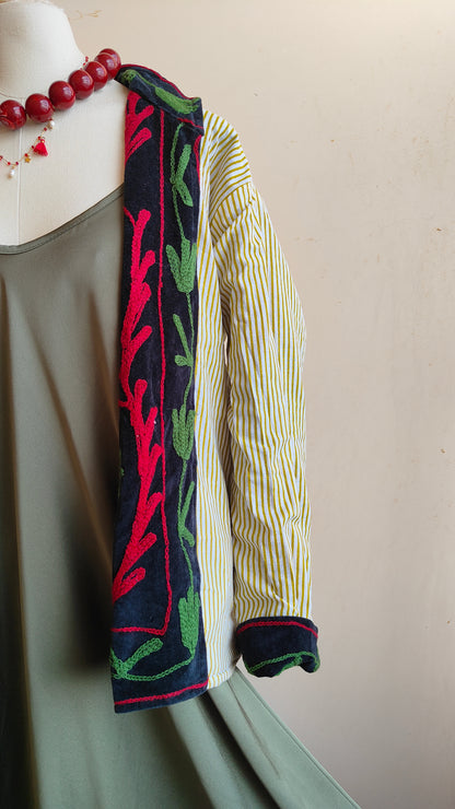 Giacca Boho con Tasche Laterali