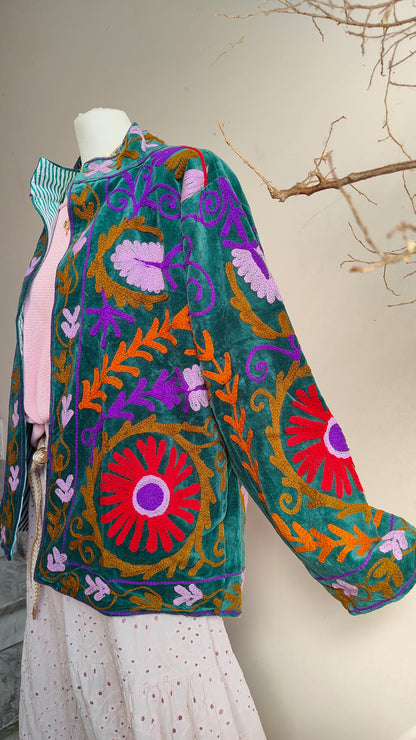 Giacca Boho con Tasche Laterali