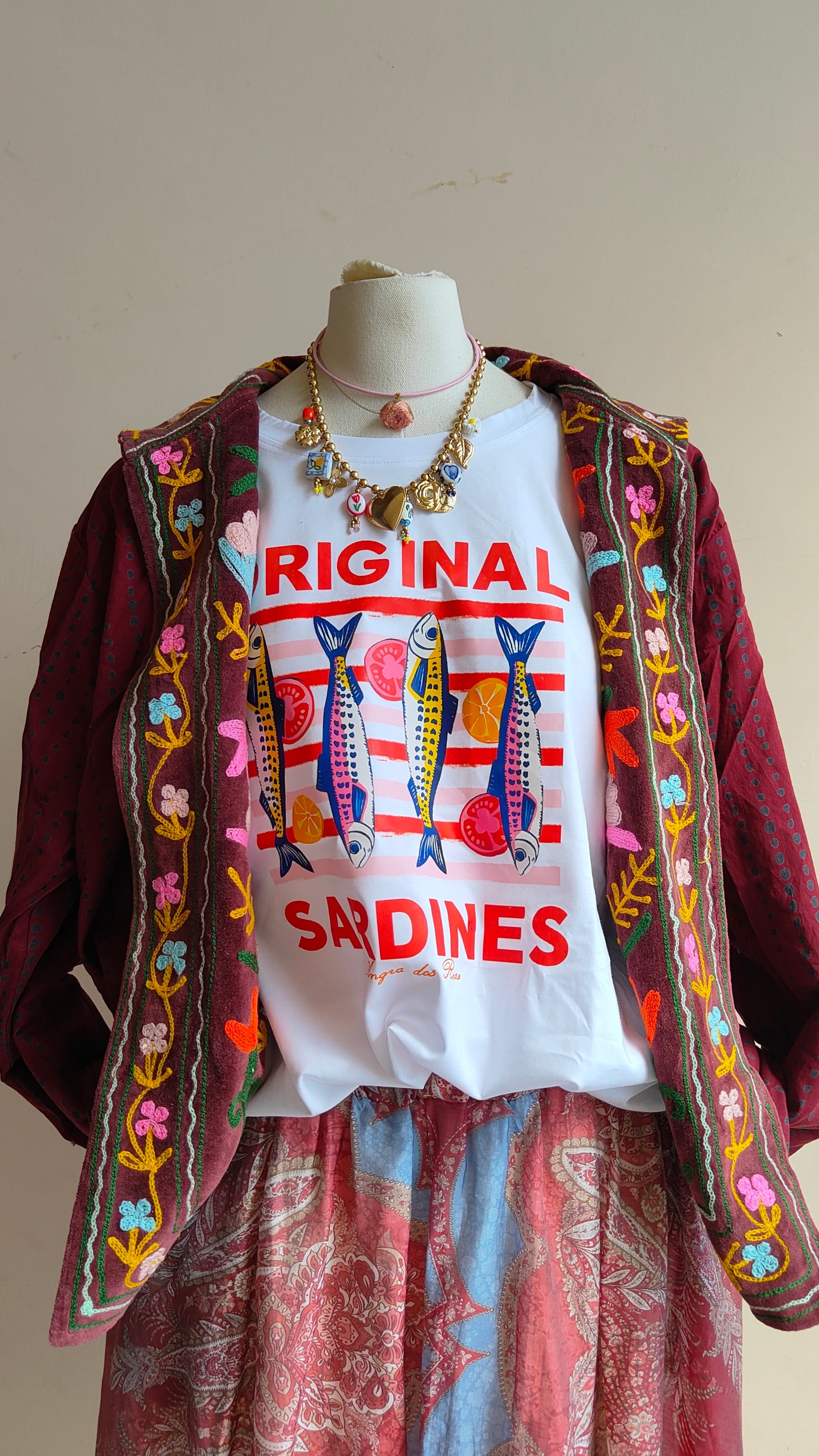 Giacca Boho con Tasche Laterali