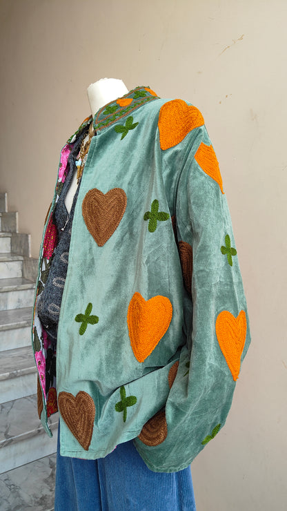 Giacca Boho con Tasche Laterali