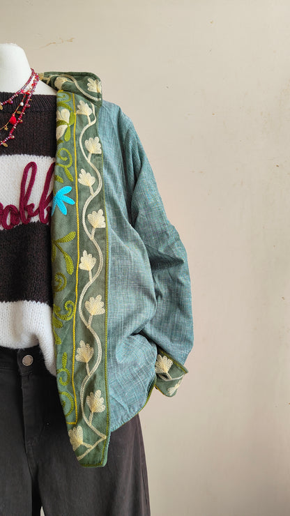 Giacca Boho con Tasche Laterali