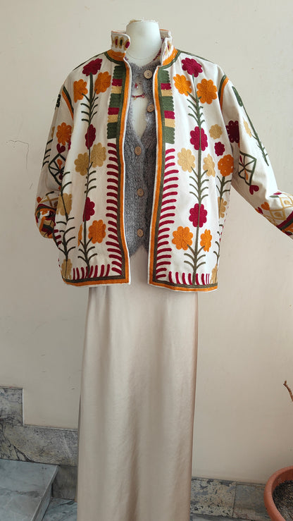 Giacca Boho con Tasche Laterali