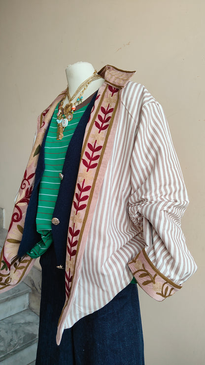 Giacca Boho con Tasche Laterali