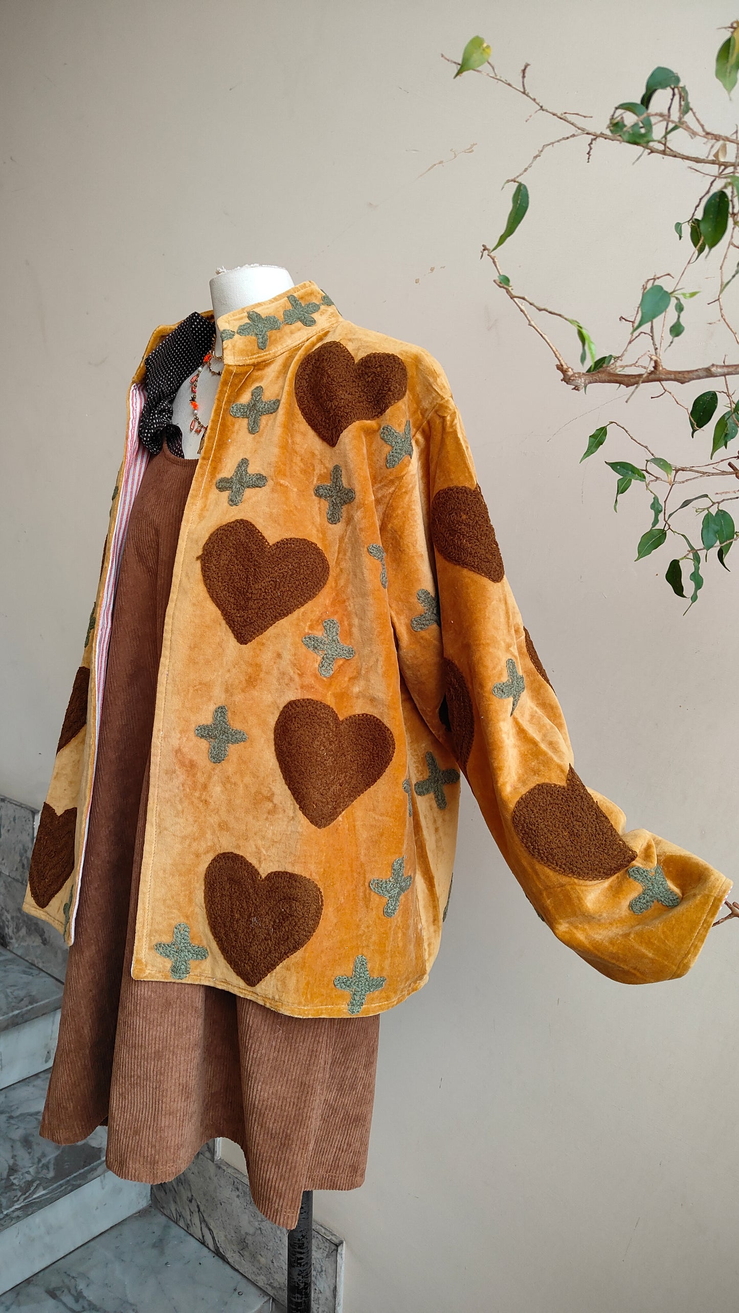 Giacca Boho con Tasche Laterali