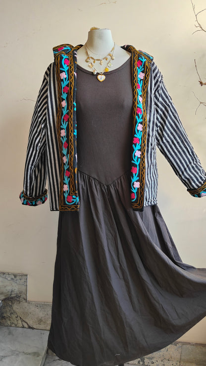 Giacca Boho con Tasche Laterali