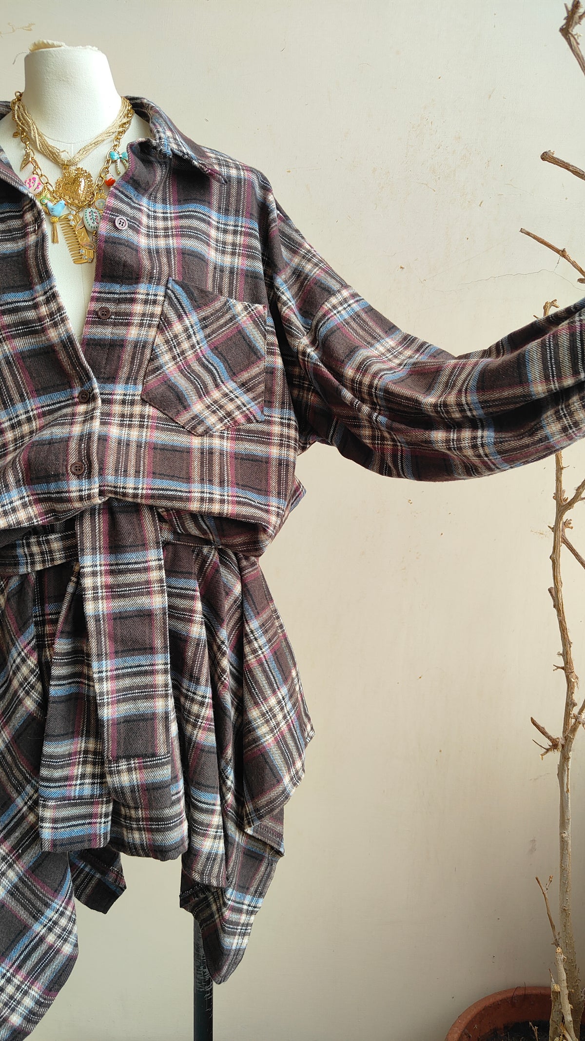 COMPLETO CHECK – CAMICIA & GONNA ASIMMETRICA